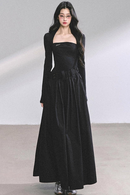 French Slimming Long Dress