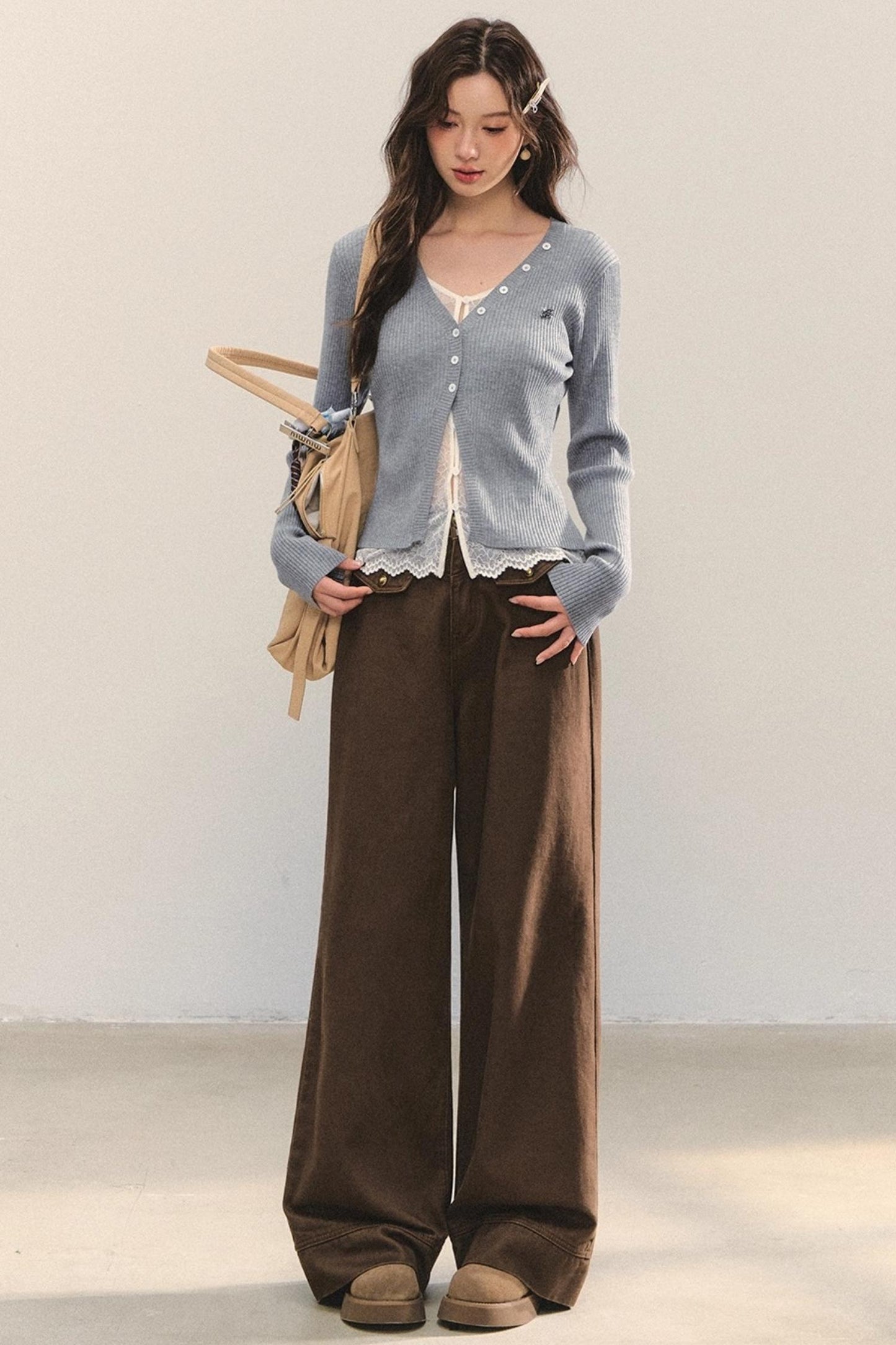 Asymmetrical Denim Jacket Skirt Set-Up