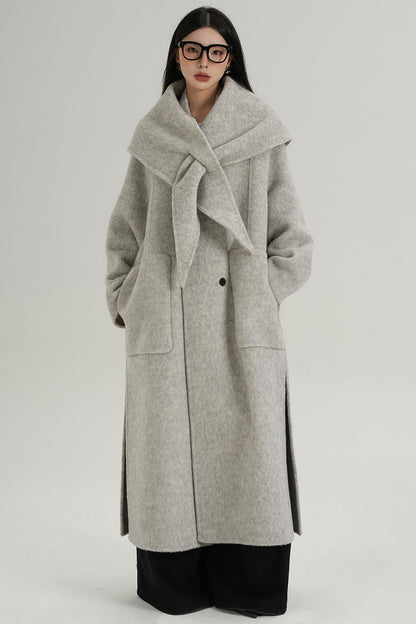 Woolen Elegance Long Jacket