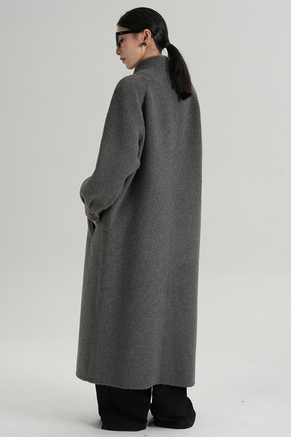 Temperament Woolen Long Coat