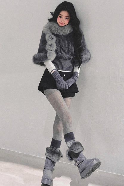 Korean Mohair Turtleneck Sweater