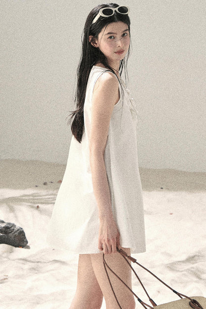 Seaside Breeze Ruffled Dress