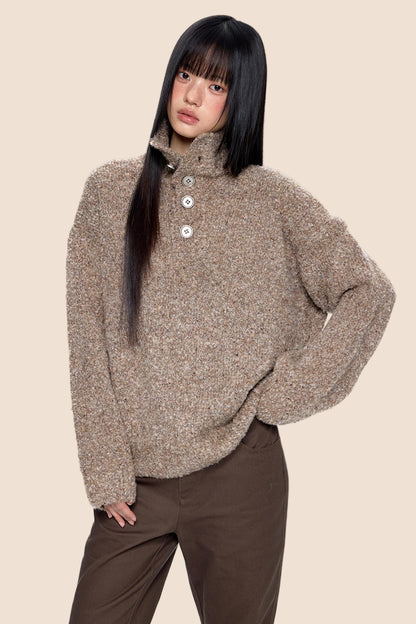 Stand-Up Vintage Sweater Jacket