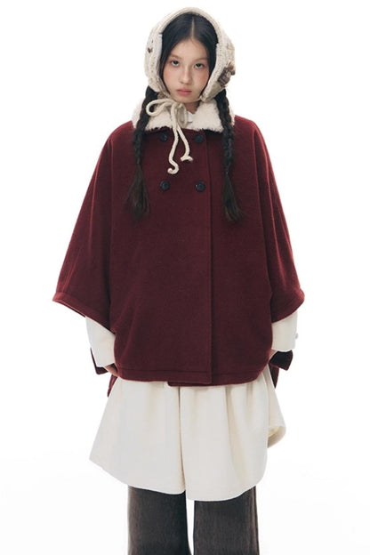 Knitted Scarf Collar Jacket Set-Up