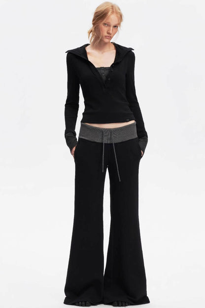 Henry Collar Knitted Top