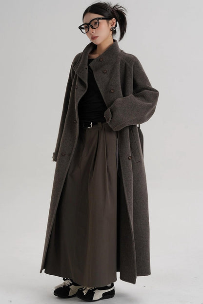High Neck Wool Coat