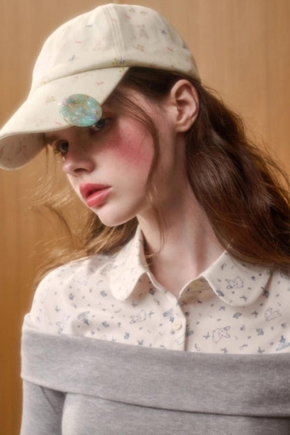 Milky Way Print Top and Skirt Set-Up