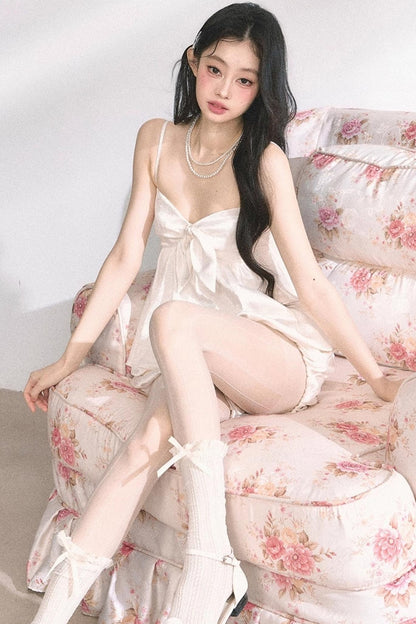 Floral Strap Two-Piece Summer Skirt Set-Up