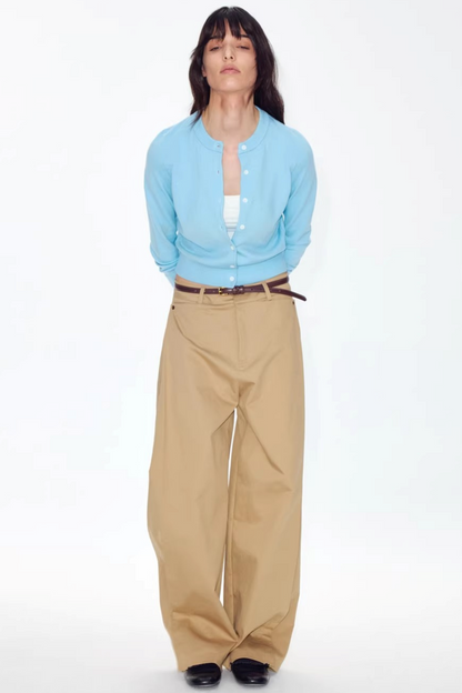 Retro Wool Colorful Cardigan Sweater