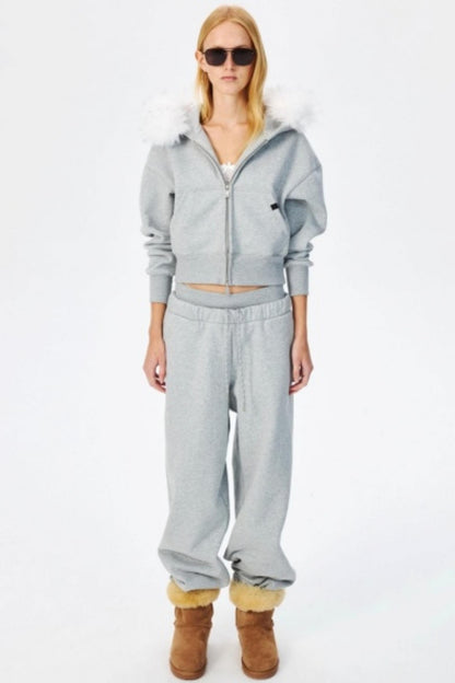 Low Waist Fleece Thermal Sweatpants