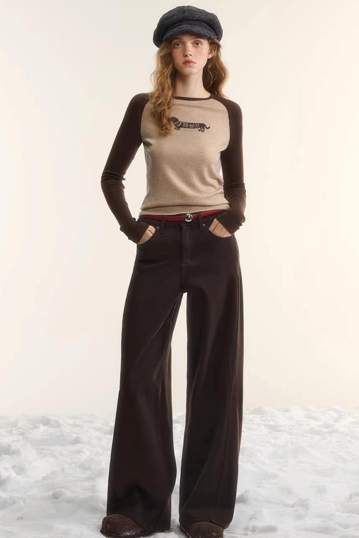 Wool Fair Isle Dachshund Top