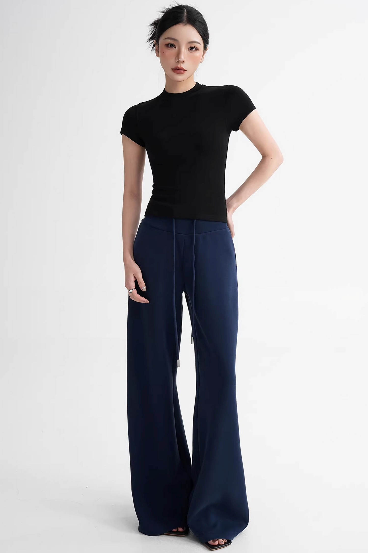 Modal Knit High-Waisted Pants
