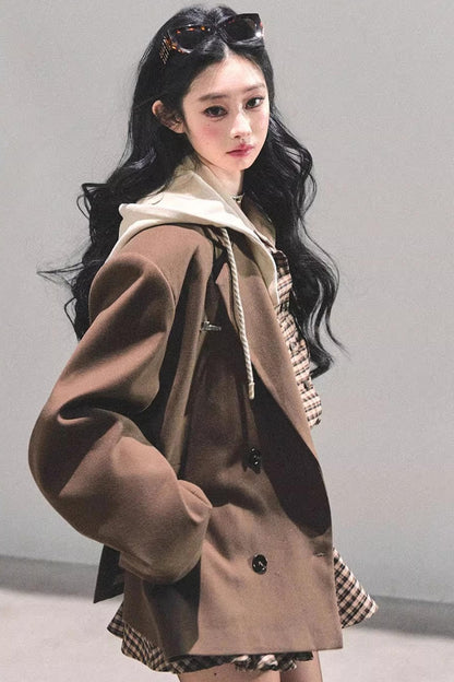 Minimalist Hooded Blazer