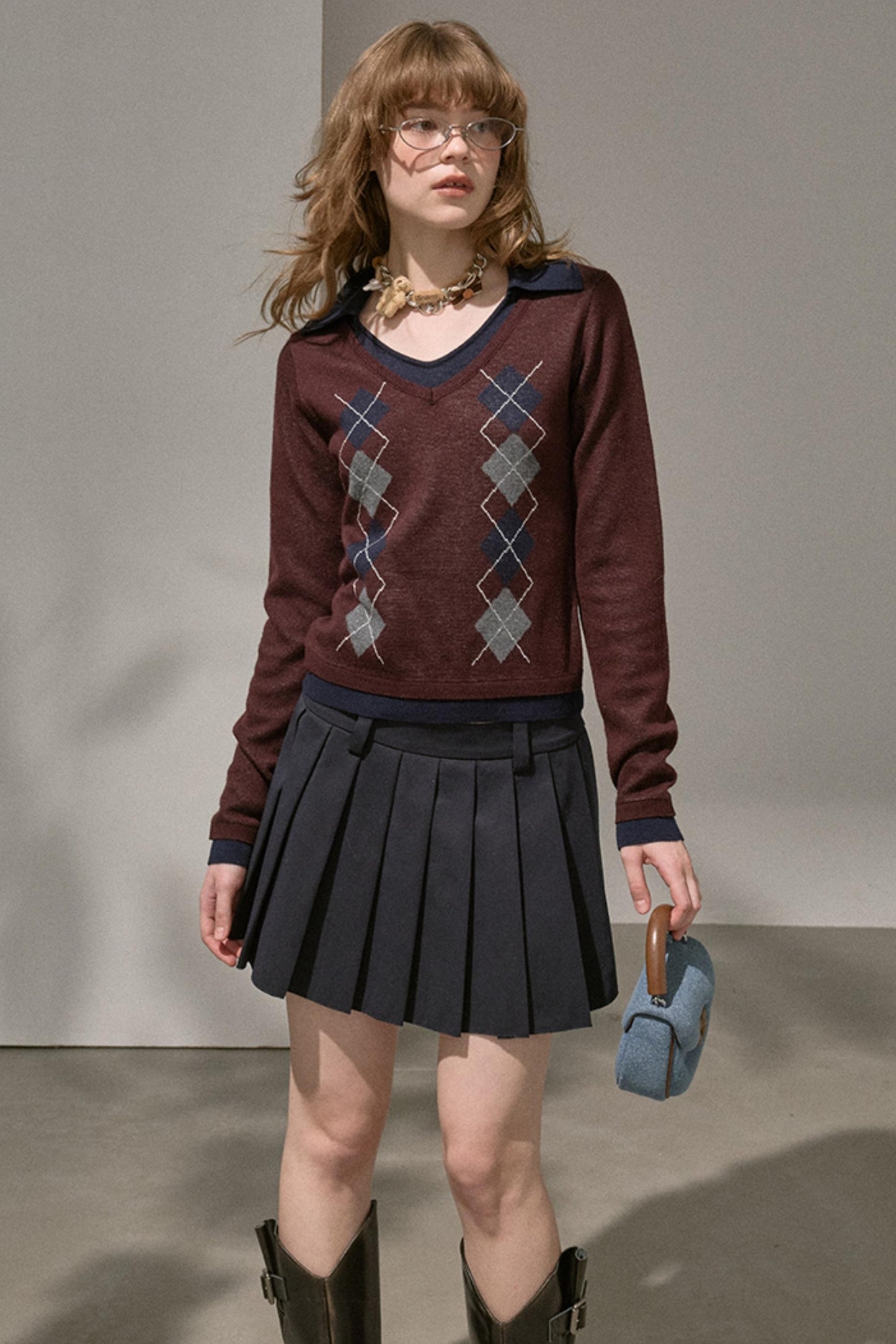 Silk Classic Pleated Puffy Short Skirt