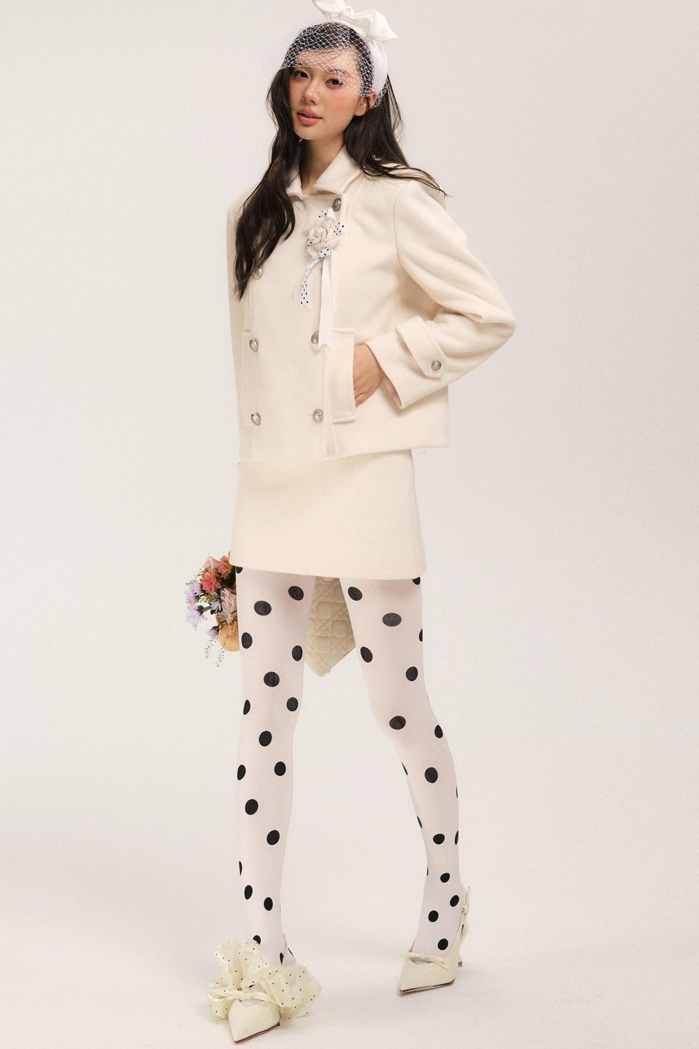 Flight Diary Woolen Jacket & Skirt Set-Up