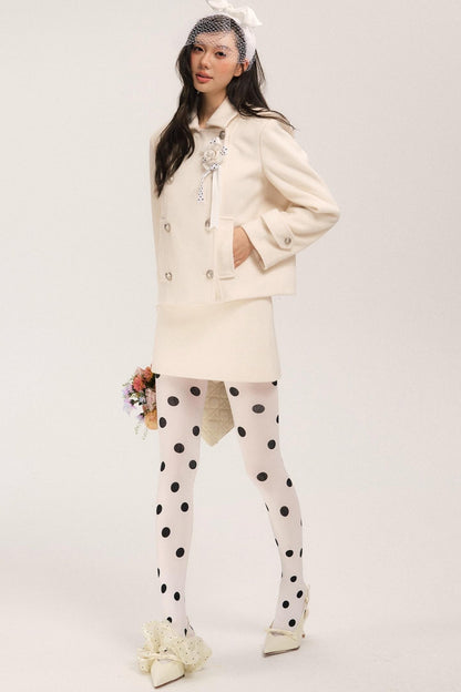 Flight Diary Woolen Jacket & Skirt Set-Up