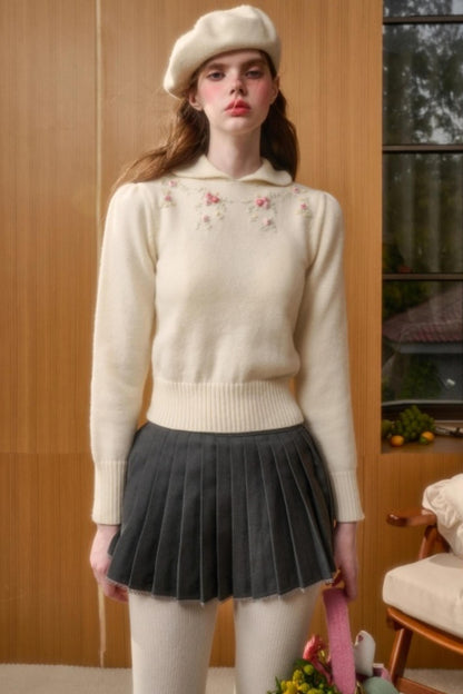 Wool Handmade Embroidered Sweater