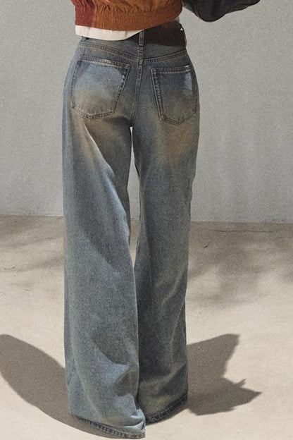 Vintage Hand-Painted Jeans Set