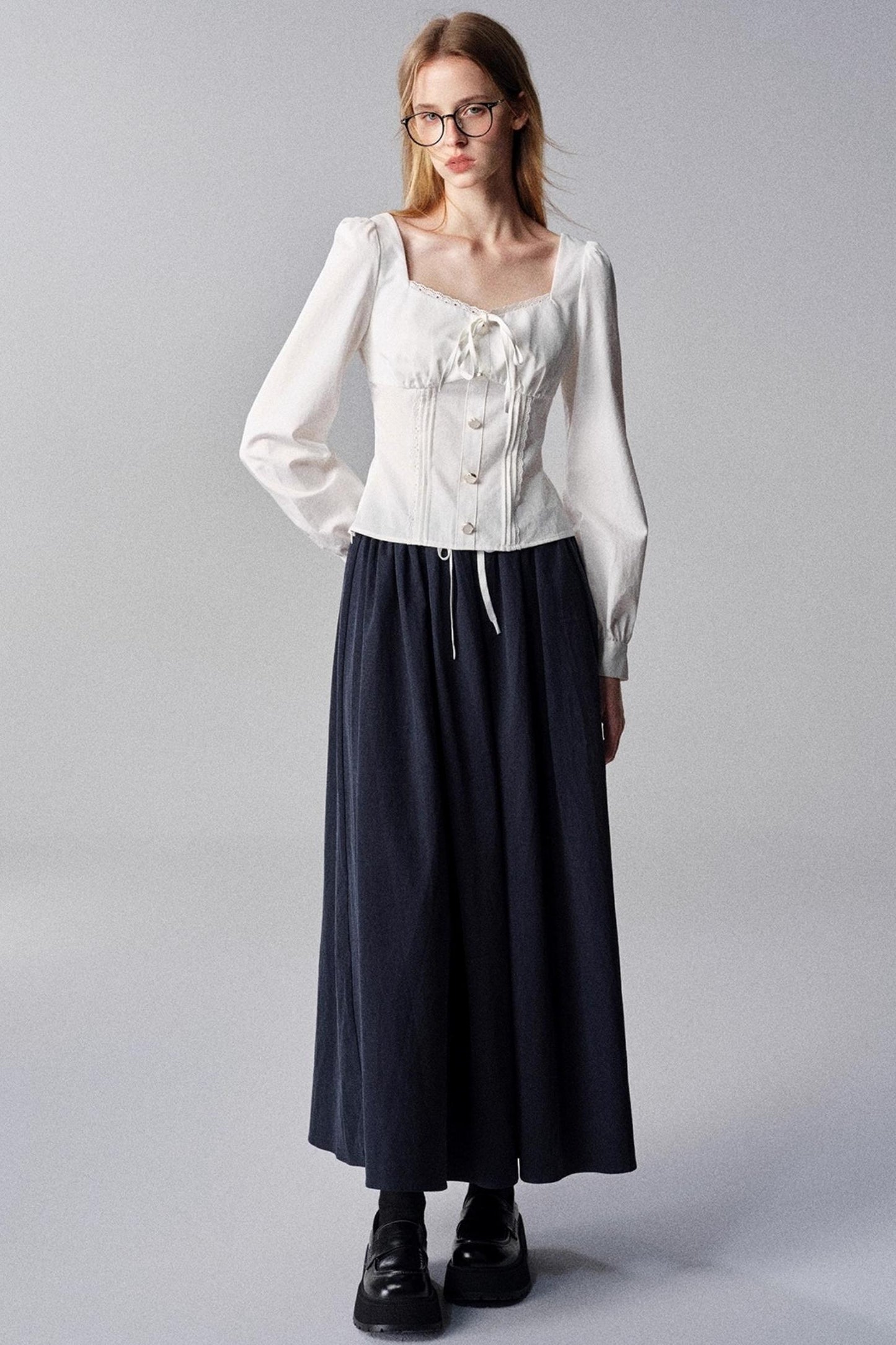 White Tea French Vintage Slimming Top