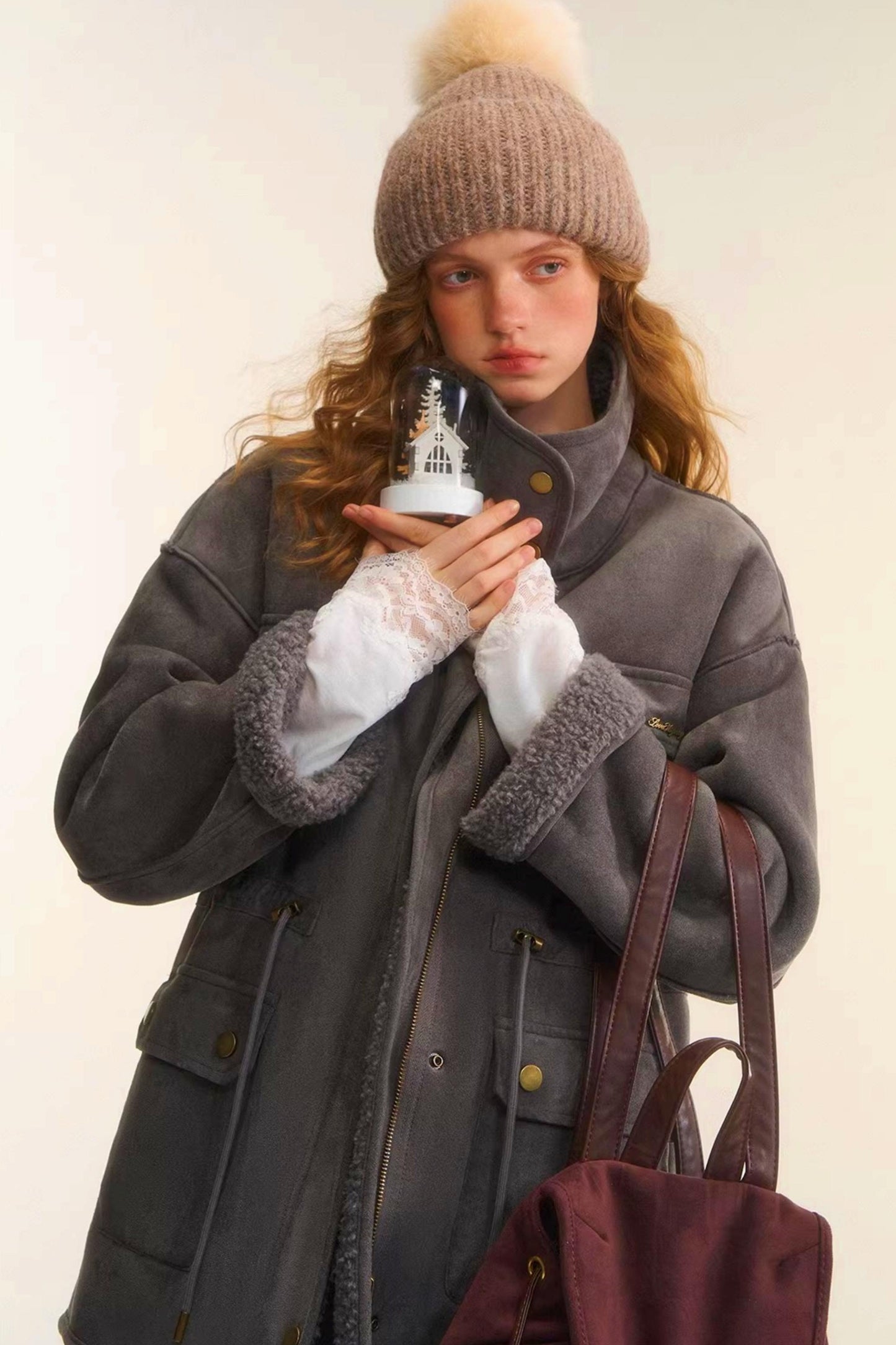 Reversible Lamb Wool Biker Jacket