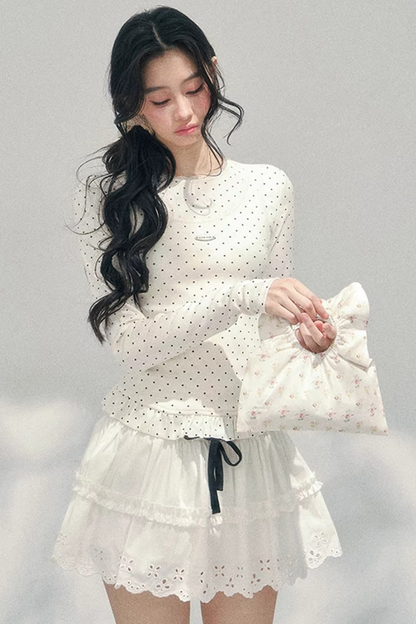 Spring White Half-Skirt