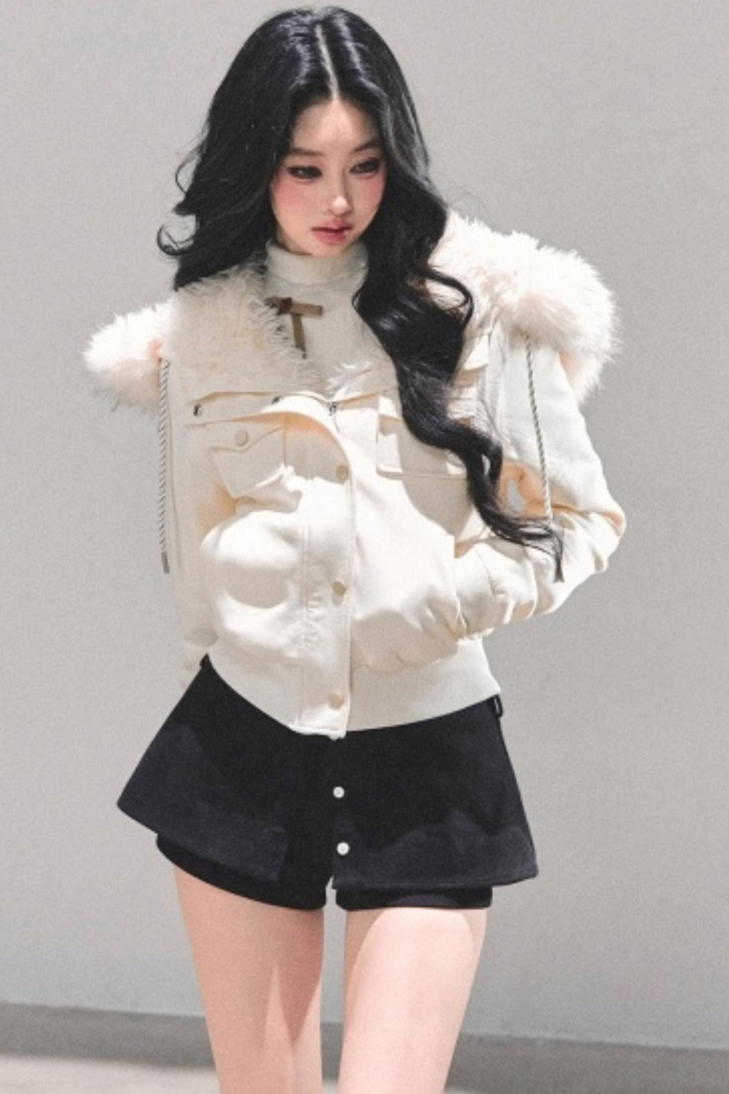 Winter Plush Hooded Coat