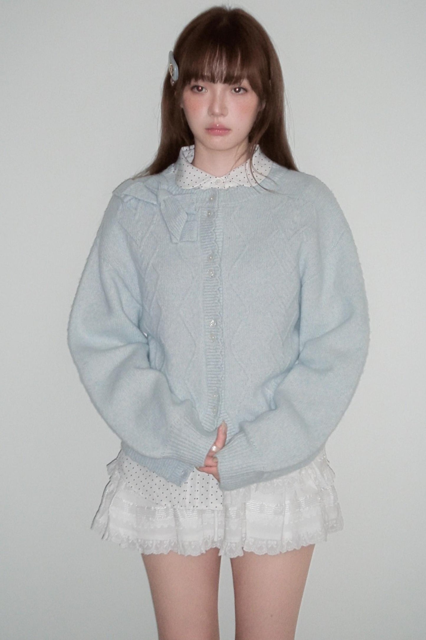 Moonlight Silhouette Sweet Wool Cardigan