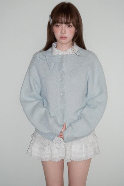 Moonlight Silhouette Sweet Wool Cardigan