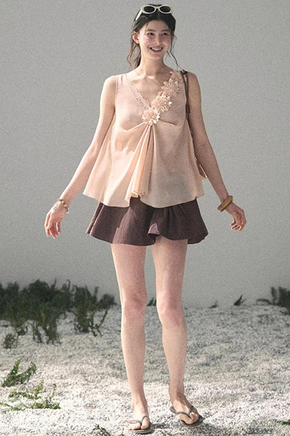 Silent Rose Semi-Sheer Lace T-Shirt