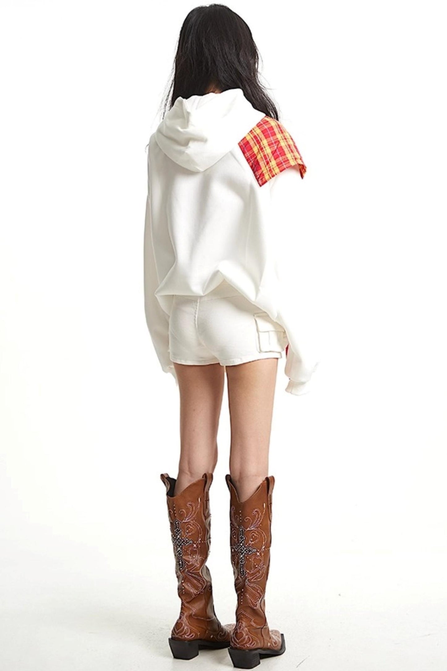 Vintage Plaid Loose Long Sleeve Sweatshirt