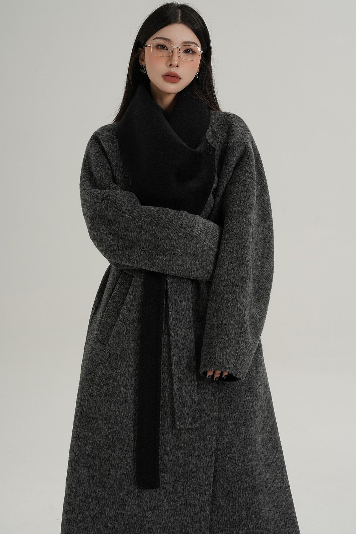 Reversible Long Wool Coat