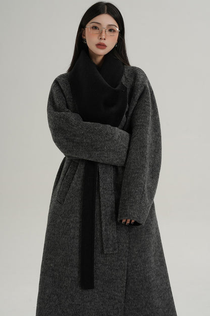 Reversible Long Wool Coat
