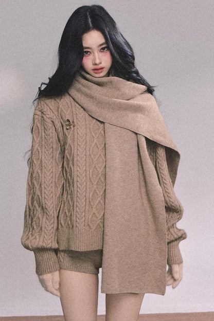 Zurich Knit Sweater Shorts Set-Up