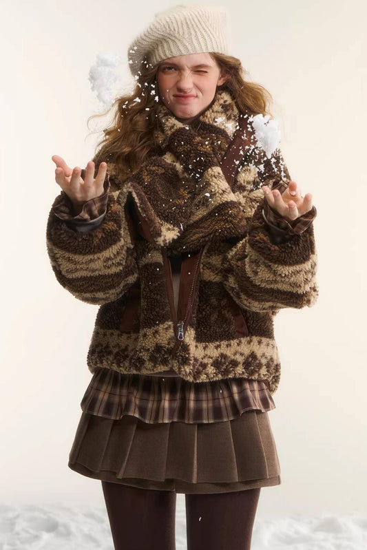 Reversible Fair Isle Fleece Jacket Set