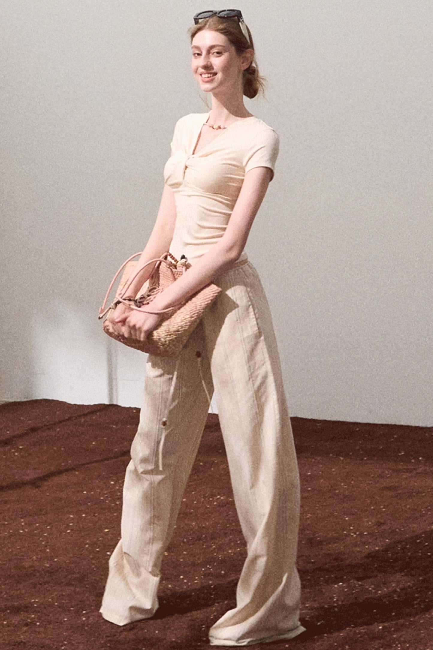 Cool Beaded V-Neck Tee