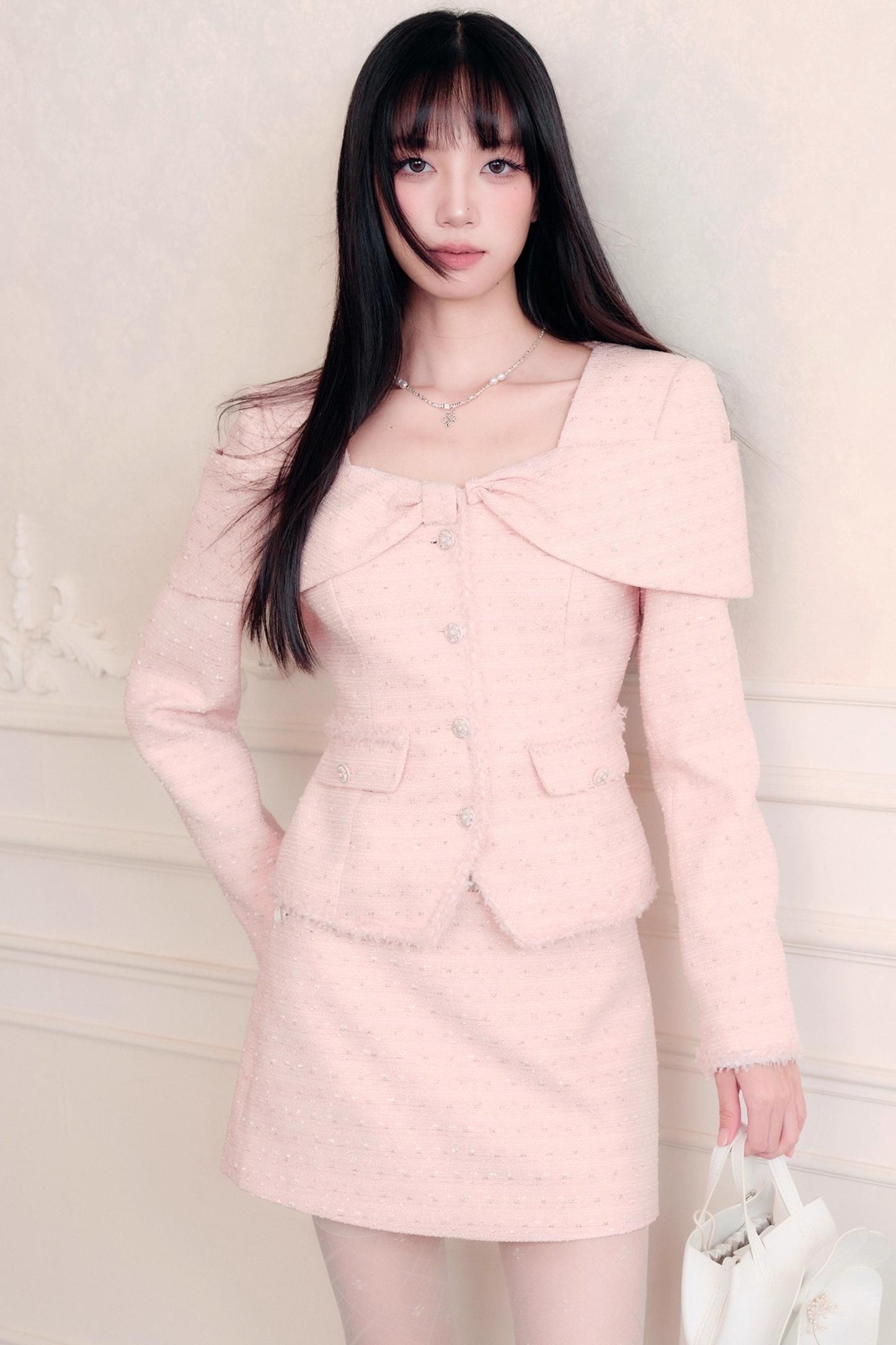 French Tweed Top With Skirt Set-Up