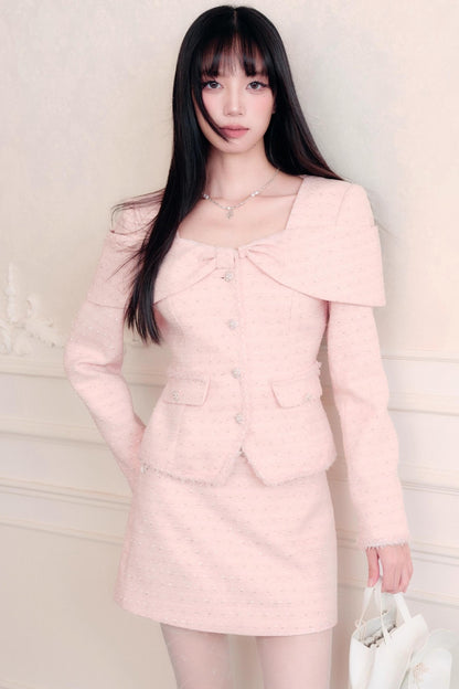 French Tweed Top With Skirt Set-Up