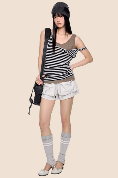Pleated Quick-Dry Sports Shorts