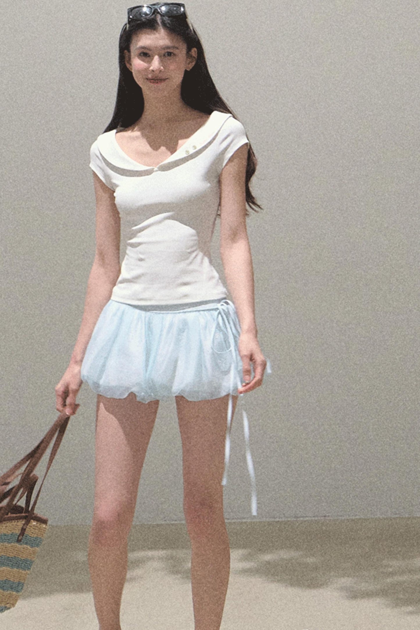 Floral Peplum Culottes Skirt Set