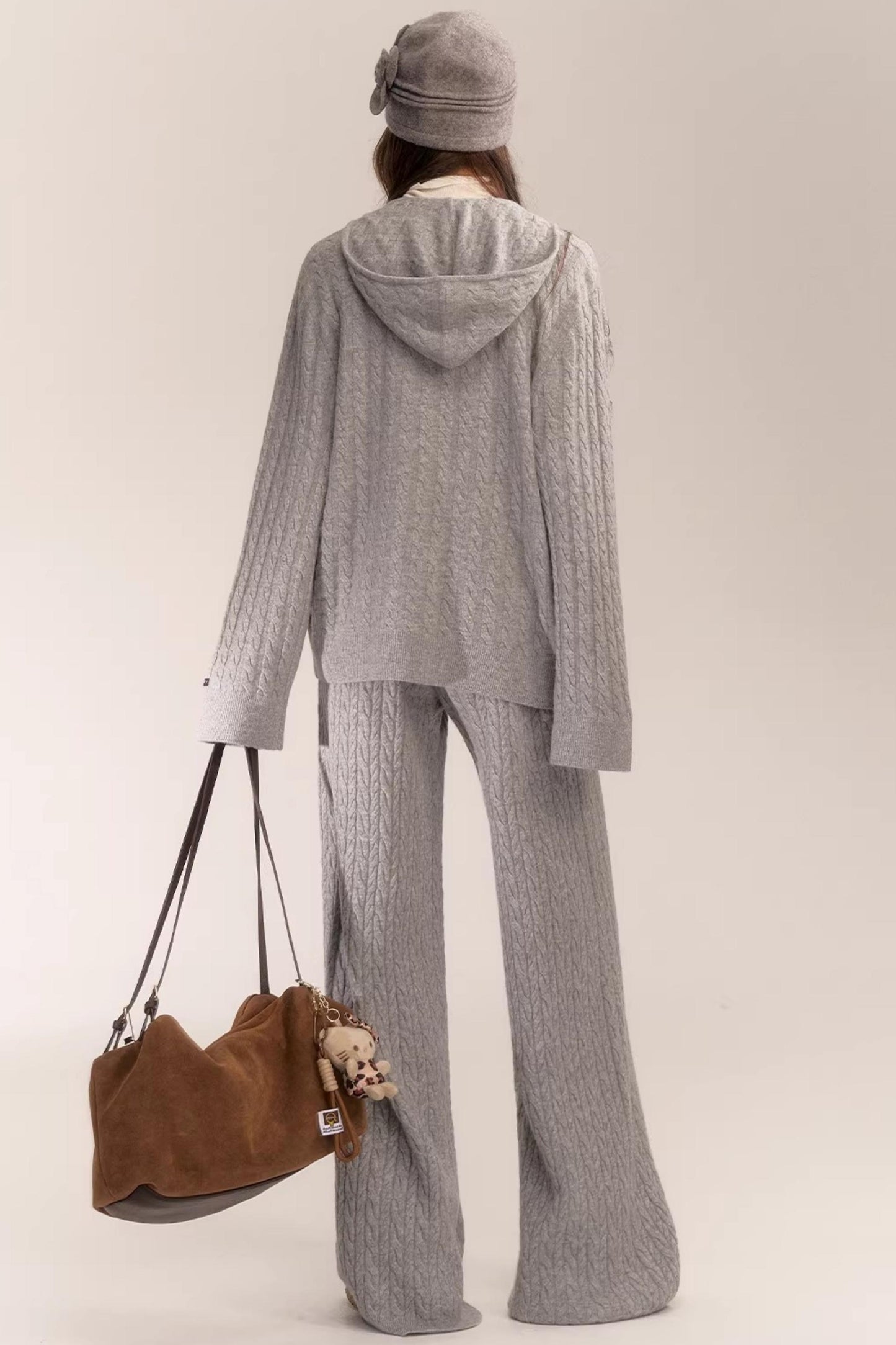 Knitted Jacket Pants Set-Up