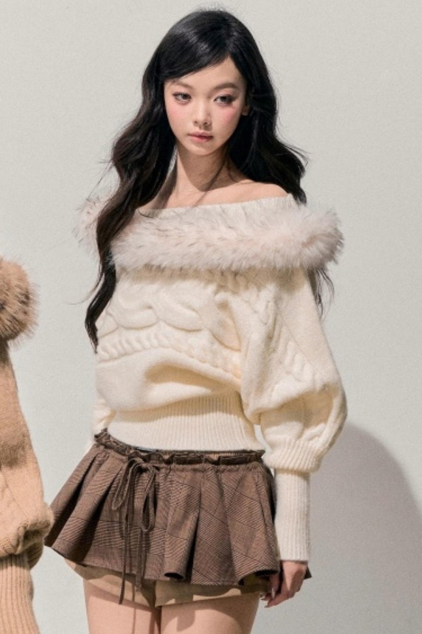 Tea Fragrance Mohair Sweater