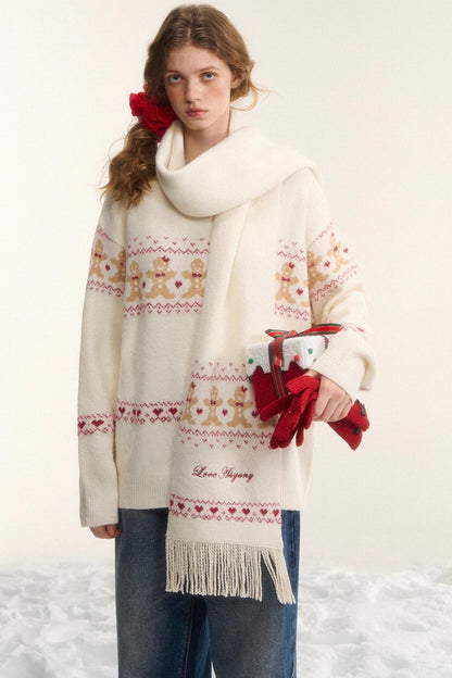 Gingerbread Man Fair Isle Sweater Set
