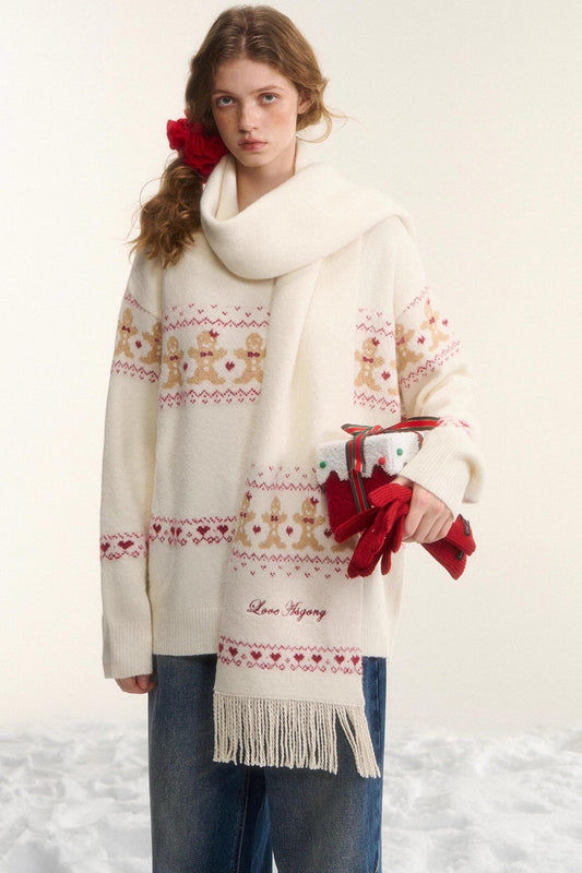 Gingerbread Man Fair Isle Sweater Set