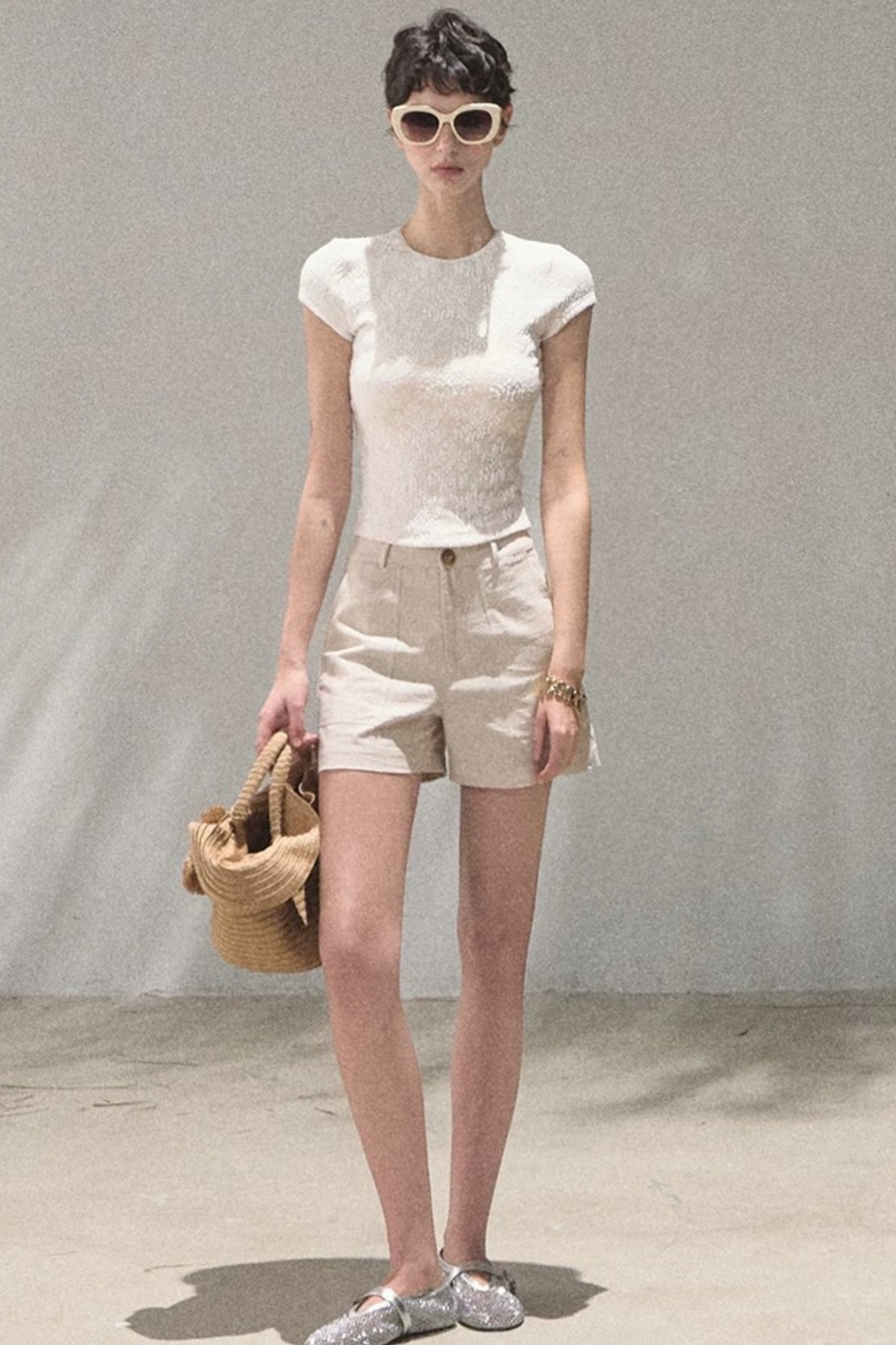 Lace Splice Short Sleeve Top
