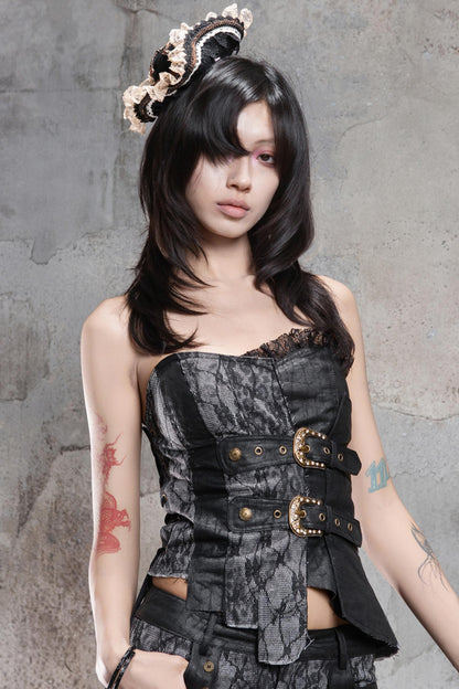 Retro Industrial Bandeau Top