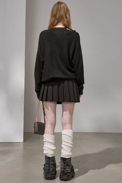 Knitted Two-Piece Sweater Pants Set