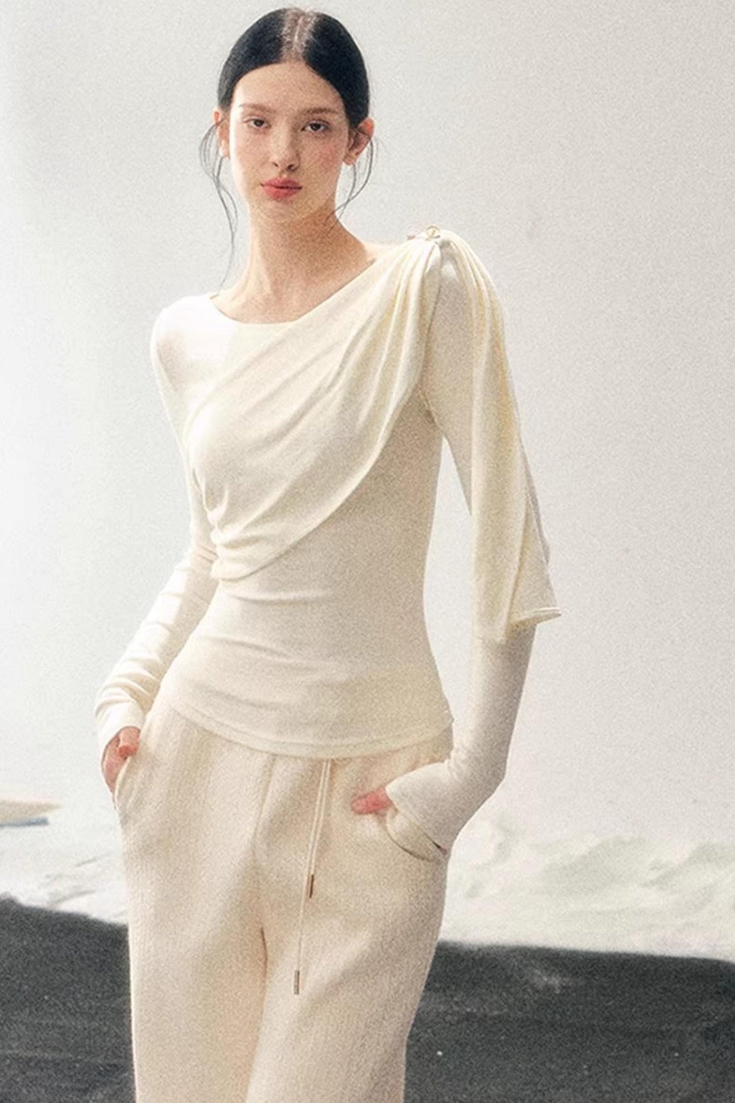 French Ribbon Design Blouse