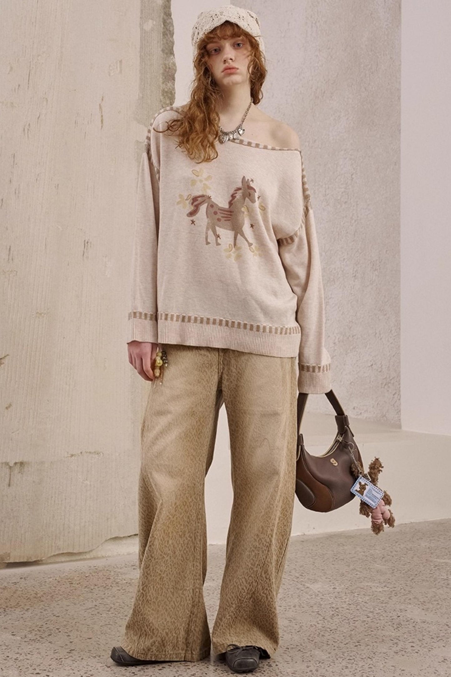 Leopard Split Wide Leg Pants