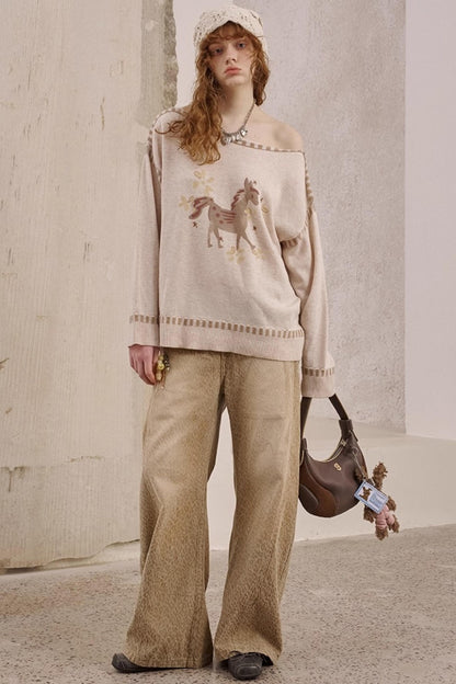 Leopard Split Wide Leg Pants