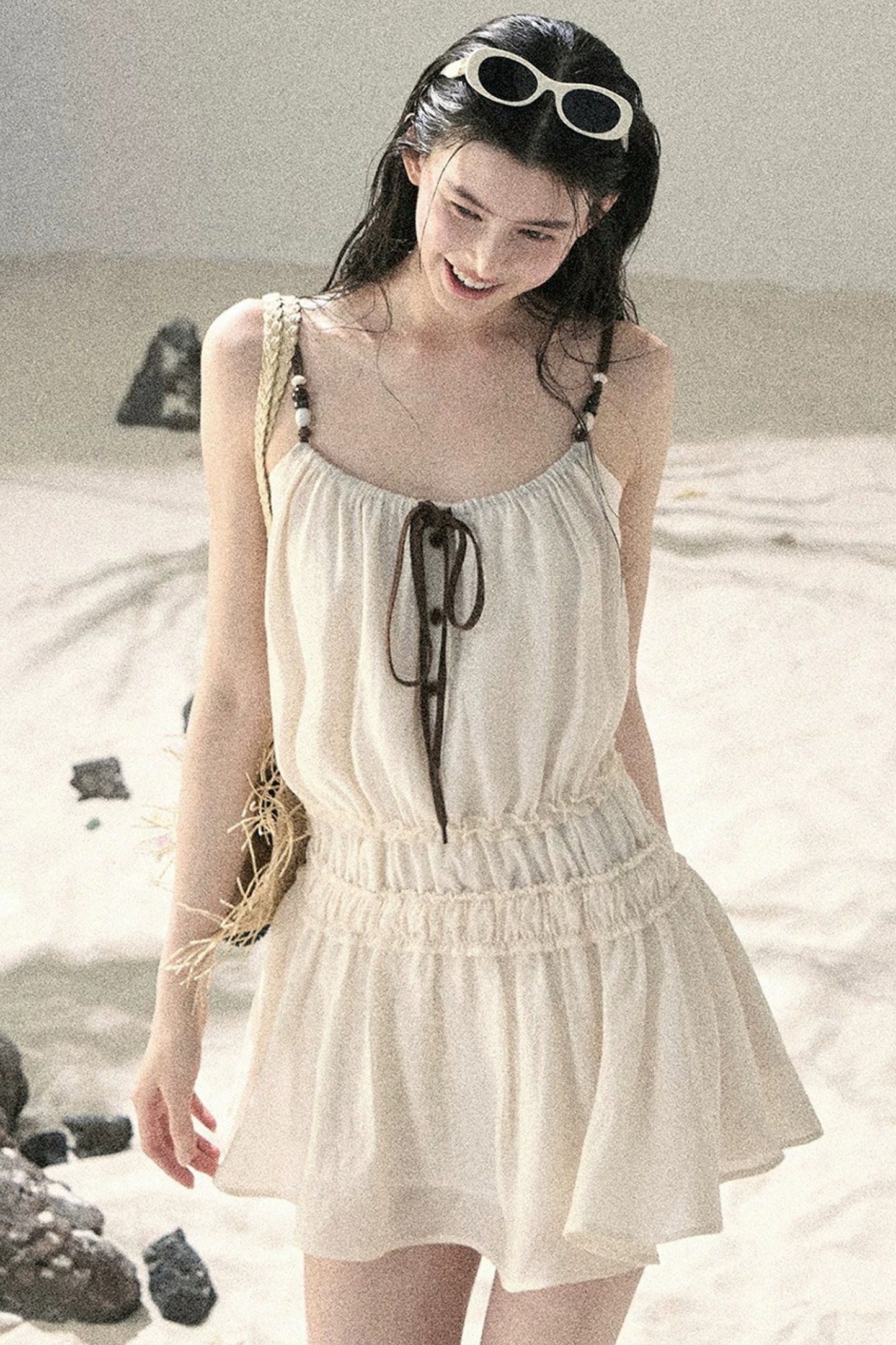 Französisches Sommerkleid mit Trägern